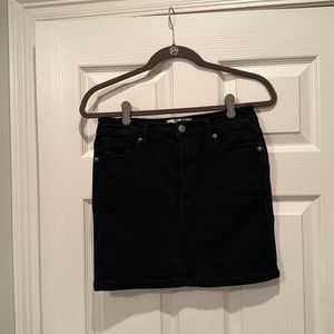 Black Denim Free People Skirt